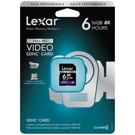 Lexar 16GB SDHC Full-HD Video Memory Card