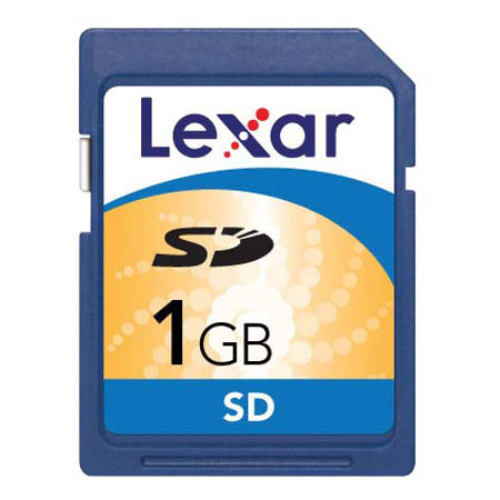 Lexar 1 GB Secure Digital (SD) Memory Card.