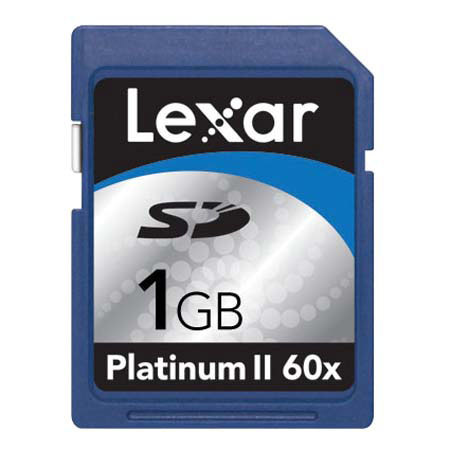 Lexar 1 GB 60x Platinum II Series, SD Memory Card