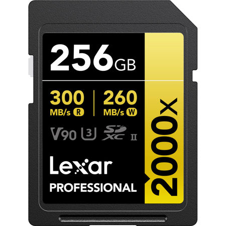 Lexar GOLD Series Professional 2000x 256GB UHS-II SDXC Memory Card