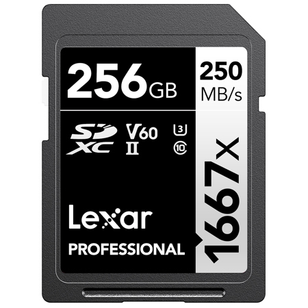 Lexar SILVER Series Professional 1667x 256GB UHS-II SDXC Memory Card