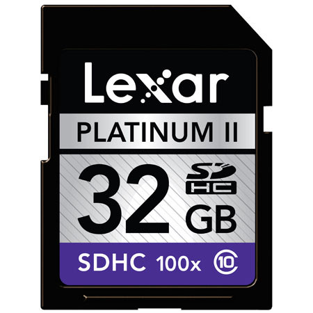 Lexar LSD32GBSBNA1002 32GB, 100x SDHC 2-Pack Class 10 Memory Card