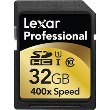Lexar 32GB Class 10, Professional 400x SDHC UHS-I Memory Card, 2 Pack