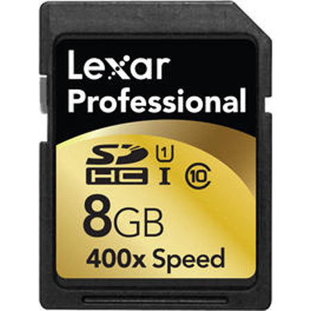 Lexar 8GB Class 10, Professional 400x SDHC UHS-I Memory Cards for Cameras, 2 Pac