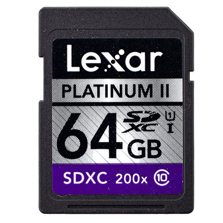 Lexar 64GB Class 10, 200x Platinum II Series Secure Digital Memory Card