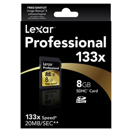 Lexar SD8GB133381 8GB, 133x SDHC Memory Card
