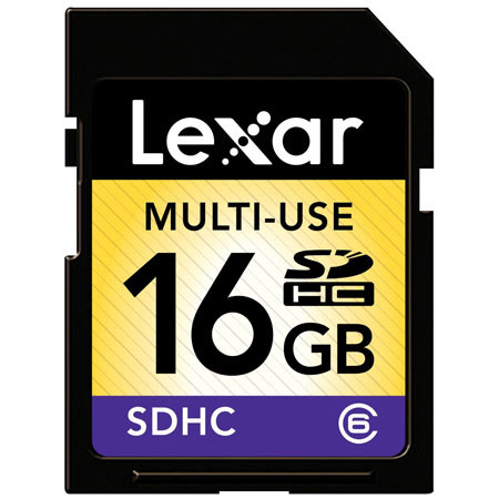 Lexar Multi-Use 16GB Class 6 SDHC Flash Memory Card