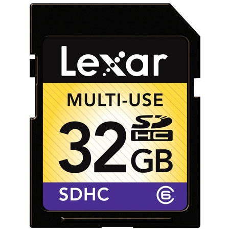 Lexar Multi-Use 32GB Class 6 SDHC Flash Memory Card