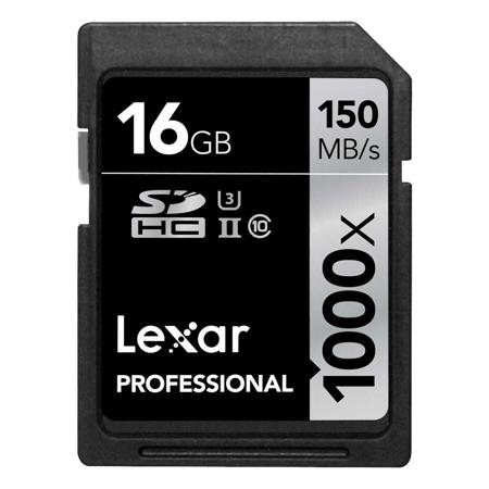 Lexar 16GB Professional 1000x UHS-II U3 SDHC Memory Card