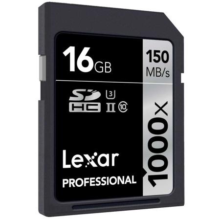Lexar 16GB Professional 1000x UHS-II U3 SDHC Memory Card