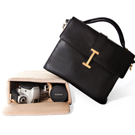 Isaac Mizrahi "Liz" Genuine Leather Camera Satchel, Black