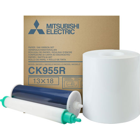 Mitsubishi 5" Wide Paper Roll and Inksheet for 5" x 7" Prints, 350 Prints