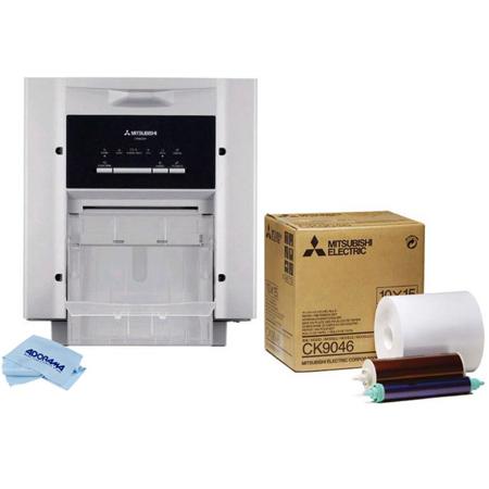 Mitsubishi CP-9810DW Color Dye Sub Thermal Photo Printer W/4x6 Roll Paper & Inks