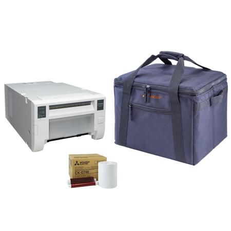 Mitsubishi CP-D70DW Pro-Performance Dye-Sub Photo Printer Bundle with Media/Case