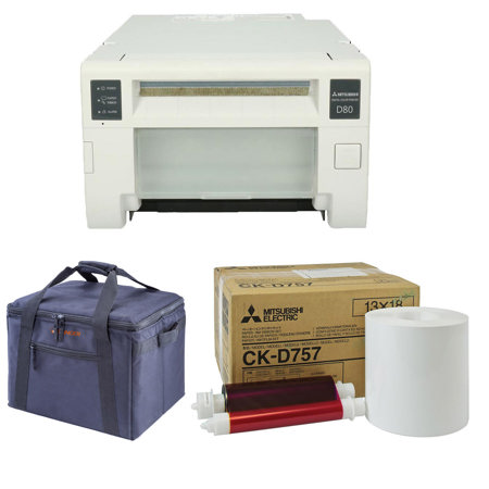 Mitsubishi CP-D80DW Dye Sublimation Thermal Full Color Photo Printer W/Acc Kit