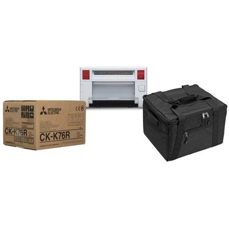 Mitsubishi CP-K60DW-S Eco-Value Dye-Sub Printer w/4x6" 640 Prints/Roll Case