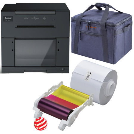 Mitsubishi CP-M1A Dye Sub Photo Printer w/4x6 Media, Carrying Case (750 Prints)