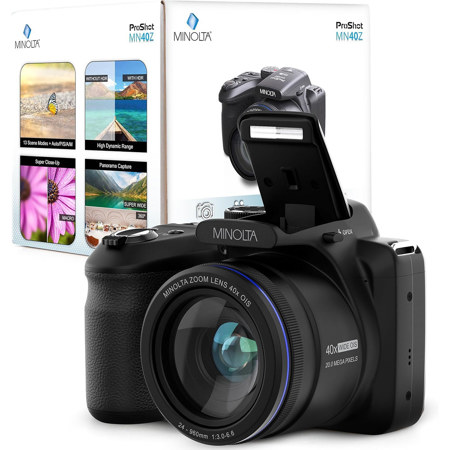 Minolta MN40Z ProShot 20 MP / 1080P FHD Bridge Camera with 40x