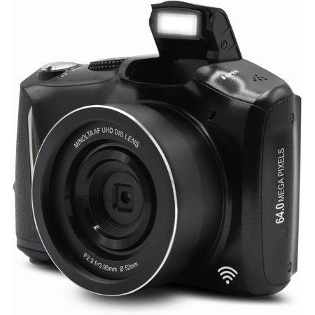 Minolta MND55 64MP 4K Ultra HD Wi-Fi Digital Camera without Memory