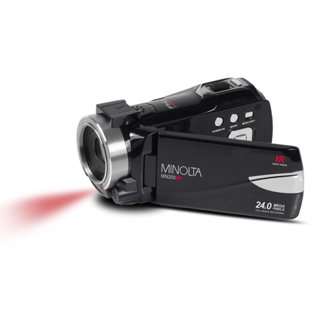 Minolta MN200NV 24MP Full HD Night Vision Camcorder with Wi-Fi, Black