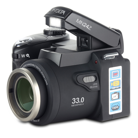 Minolta MN24Z 33MP Full HD Digital Camera w/Telephoto and Wide