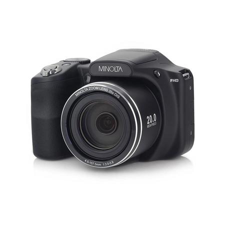 Minolta M35Z 20MP 1080p HD Bridge Digital Camera with 35x Optical Zoom, Black