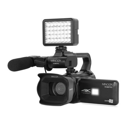 Minolta MN4KPRO 64MP 4K Ultra HD Autofocus Pro Camcorder Kit