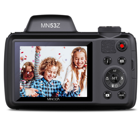 Minolta MN53Z 16MP FHD Wi-Fi Bridge Camera with 53x Optical Zoom