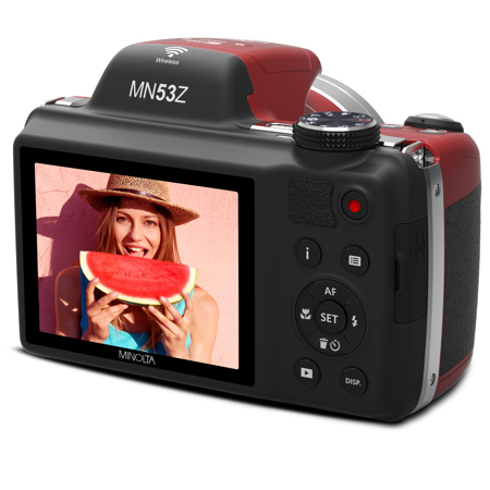 MINOLTA カメラ Minolta MN53Z 16MP FHD Wi-Fi Bridge Camera with 53x Optical Zoom