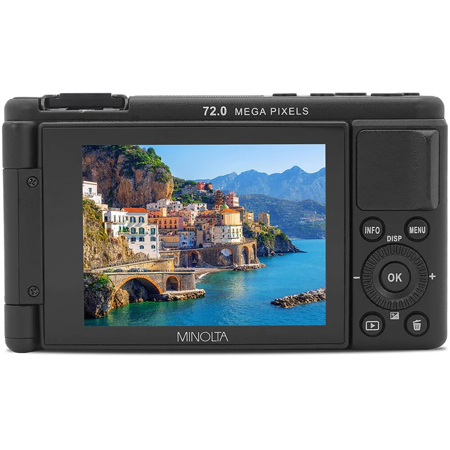 Minolta MNZ3X 72MP 5K Ultra HD Digital Camera, Black MNZ3X-BK