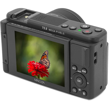 Minolta MNZ3X 72MP 5K Ultra HD Digital Camera, Black MNZ3X-BK