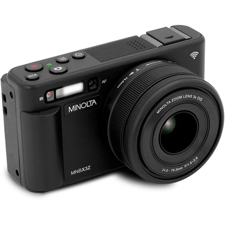 Minolta MNZ3X 72MP 5K Ultra HD Digital Camera, Black MNZ3X-BK