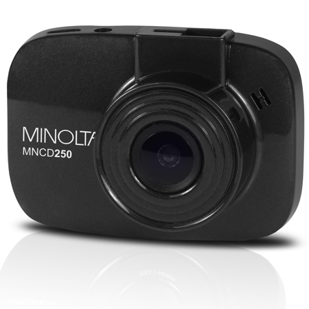 Minolta MNCD250 Full HD 12MP 2.2" LCD Screen Dash Cam, Black