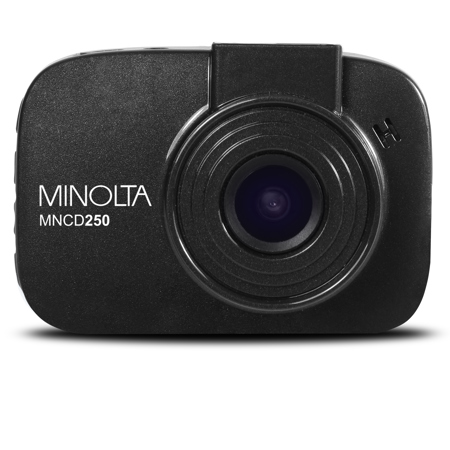 Minolta MNCD250 Full HD 12MP 2.2" LCD Screen Dash Cam, Black