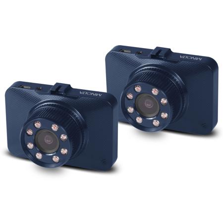 Minolta MNCD260 12MP Full HD IR 2.2" LCD Screen Dash Camera, 2-Pack, Blue
