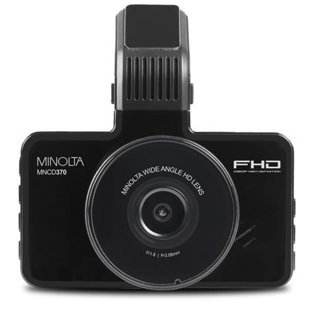 Minolta MNCD370 12MP Full HD 3" LCD Screen Dash Camera, Black