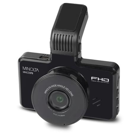 Minolta MNCD370 12MP Full HD 3" LCD Screen Dash Camera, Black