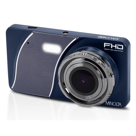 Minolta MNCD450 12MP Full HD 4" LCD Screen Dash Camera, Blue