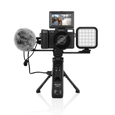 Minolta MND60V 64MP 4K60FPS Ultra HD Auto Focus Vlogging & Content Creator's Camera Kit