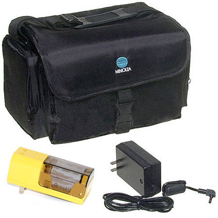 Konica - Minolta DiMAGE Camera Accessory Kit with AC Adapter, Quest Fast Charger, 4-1600 mAh AA Batteries & Gadget Bag.