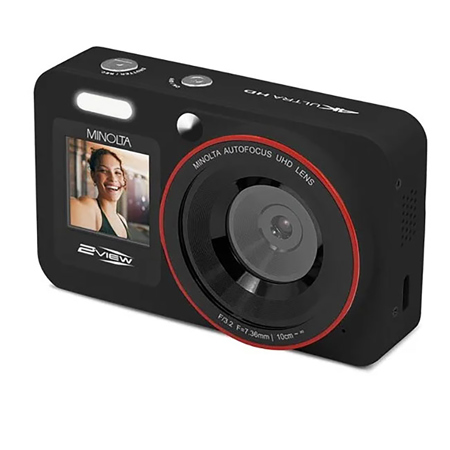 Minolta 2VIEW MND33 64MP 4K Ultra HD 2.8" Dual LCD Screen Digital Camera