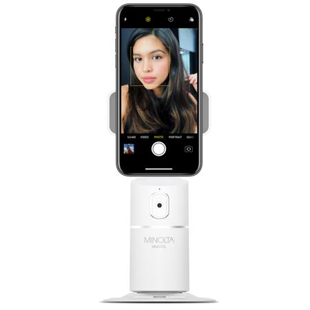 Minolta MNOT2L 360-Degree Intelligent Face Tracker for Smartphones, White