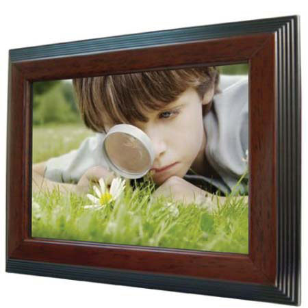 Impecca DFM-1040M 10.4" DigPht Frame, Glossy Brown Wood