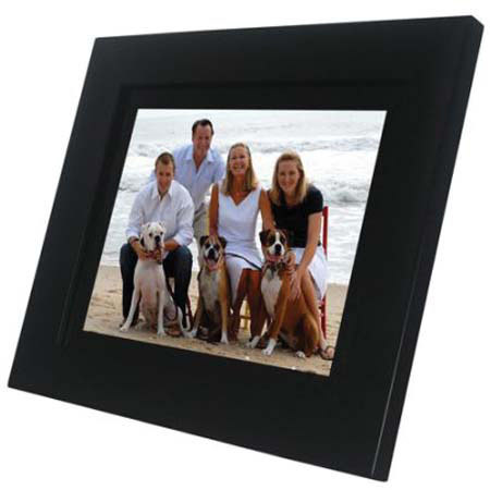 Impecca DFM-1240B 12.1" Digital Photo Frame, Black Wood