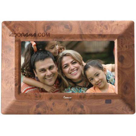 Impecca DFM750WOOD 7in 3-in-1 Digital Photo Frame, Wood
