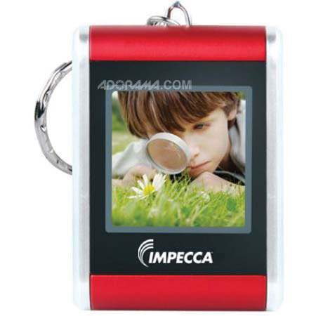Impecca DPV150R 1.5in LCD Digital Photo Keychain, Red