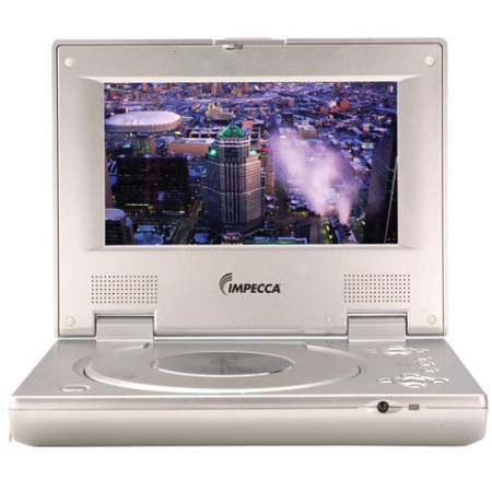 Impecca DVP-710 Prtble DVD Plyr w/7" 16:9 LCD Scrn,Slvr