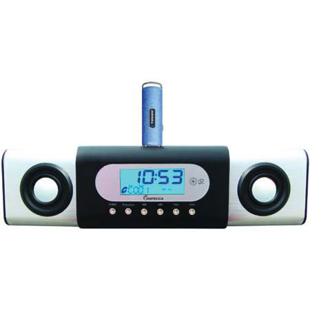 Impecca 4W Multimedia Spkr & FM Tuner, Alarm Clock,USB