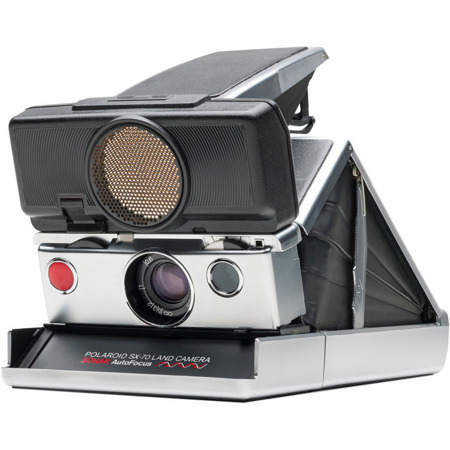 Impossible Polaroid SX 70 Sonar Camera, Silver