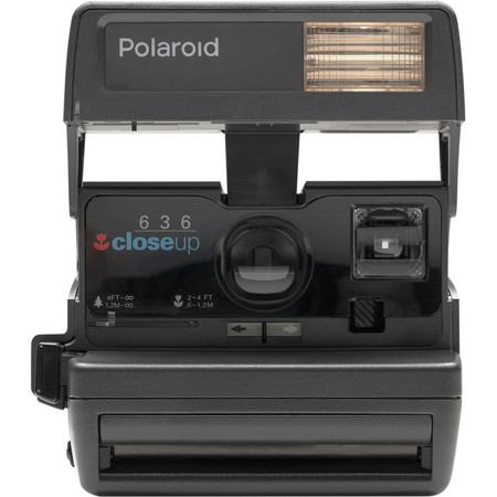 Impossible Polaroid 600 One Step Flash Square Instant Film Camera, Black